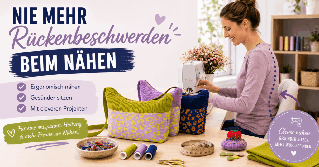 Nie merh Rückenbeschwerden beim nähen